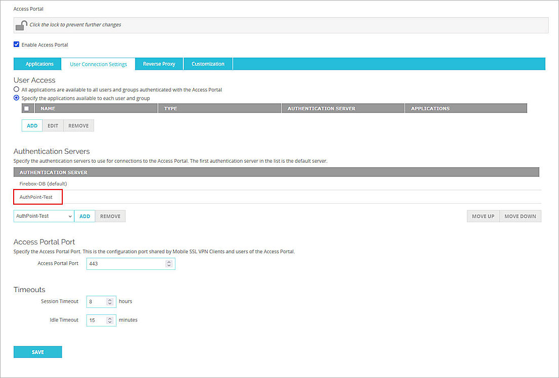 Screen shot of the add Active Directory